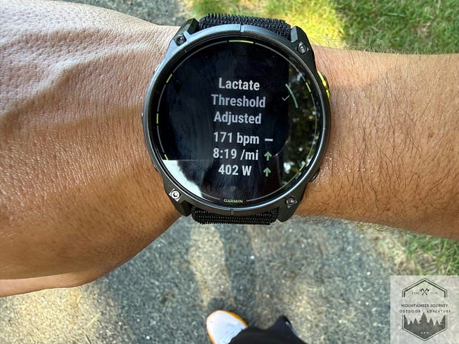 Adjusted lactate threshold on Garmin Enduro 3, just one of the more enhanced features of this premium GPS watch