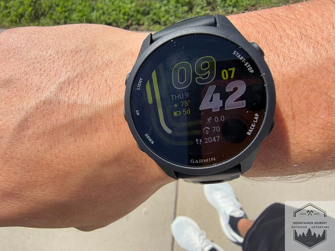 Battery life shown on Garmin Forerunner 170. We found that the battery life was less than anticipated during our objective testing.