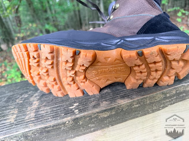 Outsole lug view part of our testing process on the Mt. Maddsen 2.0 hiking boots