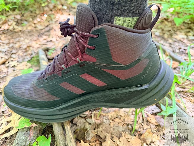 Side view of hiking boots
