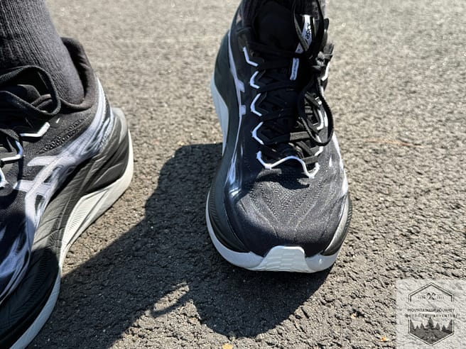 View of wide toe box of superblast 3