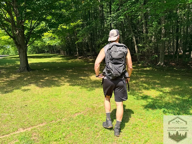 Testing Terrex Free Hiker 3 on flat terrain