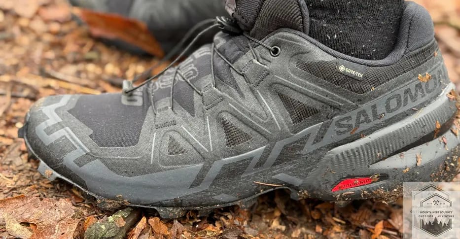 Salomon Speedcross 6 showing where heel slippage occurs on this model while testing