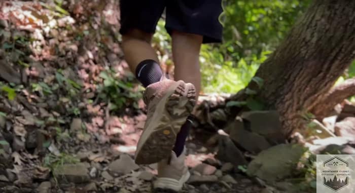 hiking in steep terrain