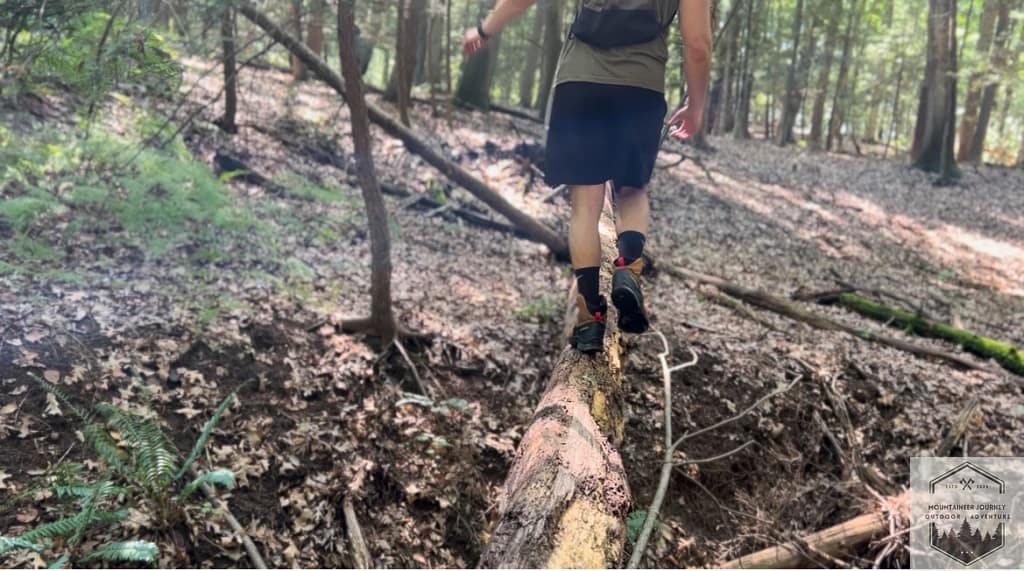 Testing the Midsole of the Quest 4 for comfort on trail