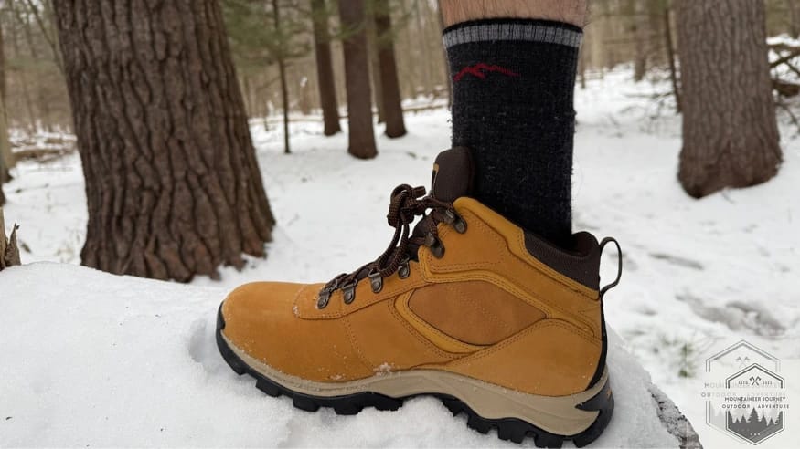 The Mt Maddsen hiking in the snow showing it's resilience against rough terrain