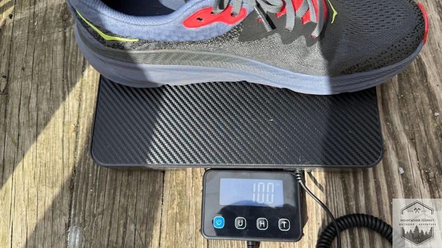 Weighing the hoka challenger 7 on our scale at 10 oz flat