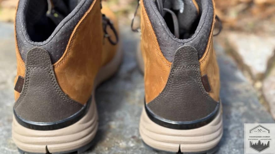 Backside view of the Danner Mountain 600 ,we felt there was a good fit all around this hiking boot
