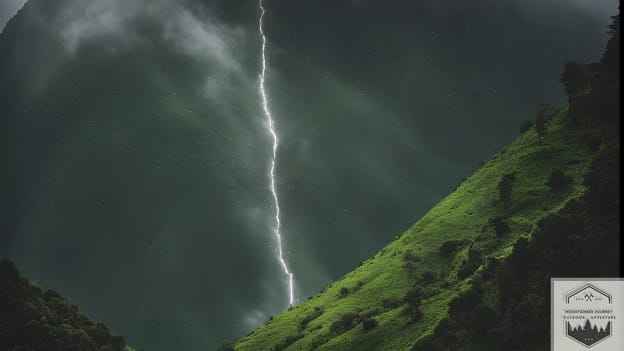 lightning striking
