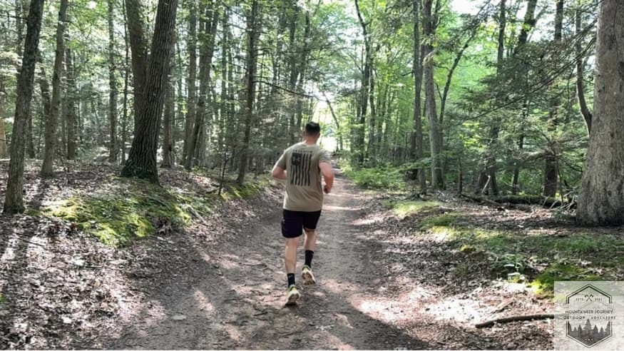 Field testing the Hoka Mafate X on uneven rocky terrain to evaluate the lateral stability of the 49mm stack height and carbon fiber plate.