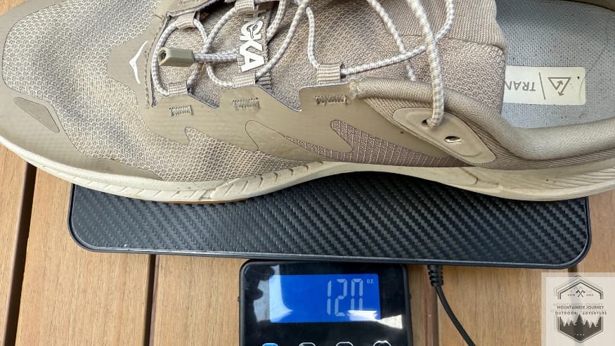Hoka transport on our scale weighing 12 ounces
