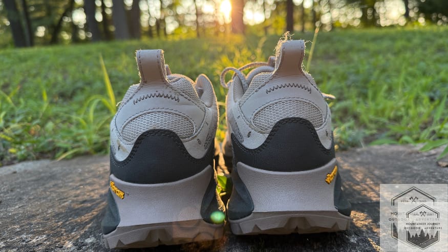 back view of the Moab Speed 2 , featuring the heel counter