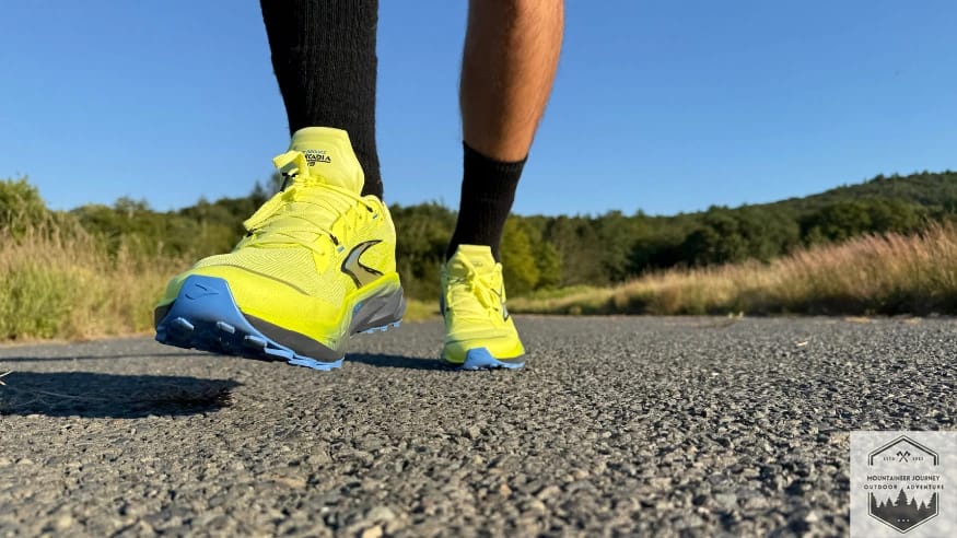 Running on pavement with forked rock plate on cascadia