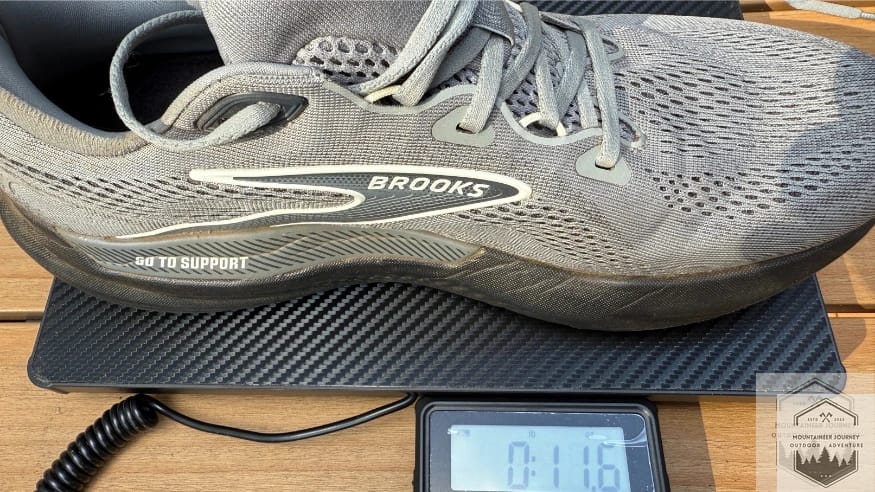 weighing the brooks glycerin 22 on our scale at 11.6 ounces