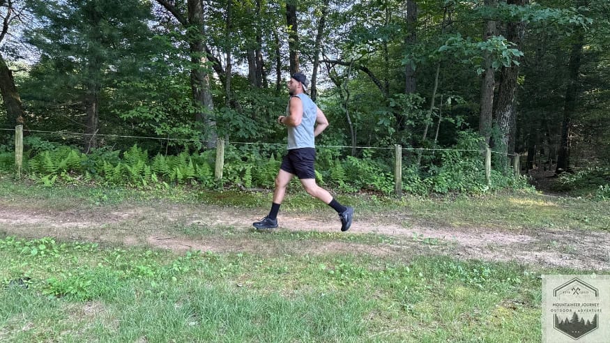 Transitioning from grass to dirt covered path
