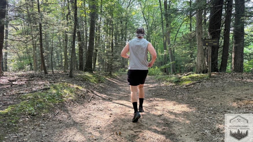 Testing ankle stability on rough dirt trails