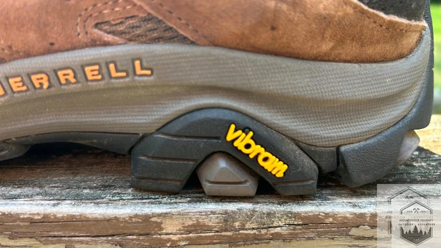 View of Vibram outsole on Moab 3