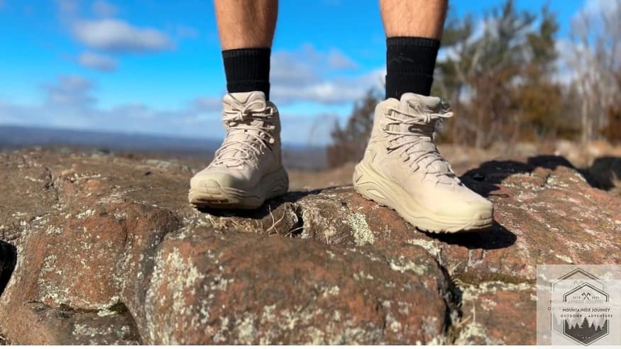 View of the Hoka kaha 3 at the top of the summit.