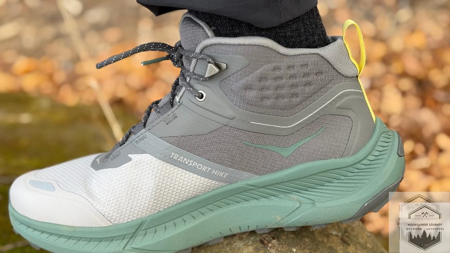 View of the stack height on the Hoka Transport GTX
