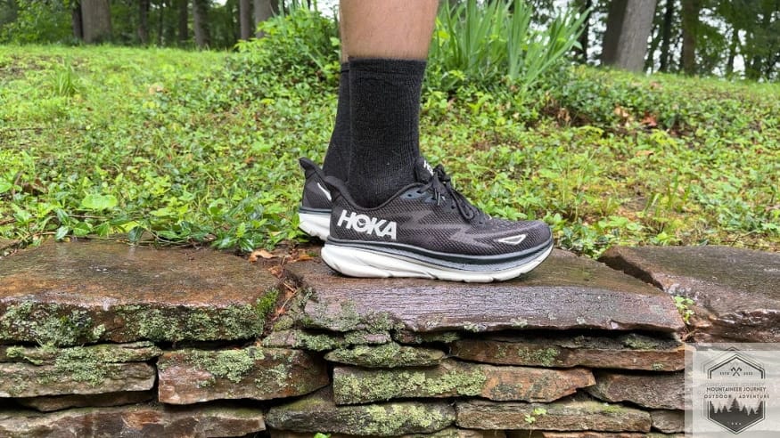 Standing on a stone wall with the Clifton 9's