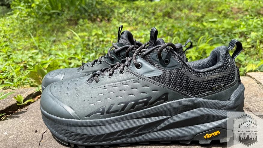 View of the robust outsole and leather makeup of the Olympus 6.