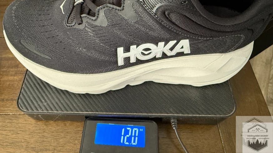 Weighing the Gaviota 6 on our scale at 12 ounces