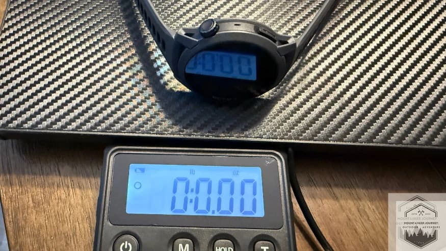 Coros Pace 4 does not even register on our scale its so lightweight