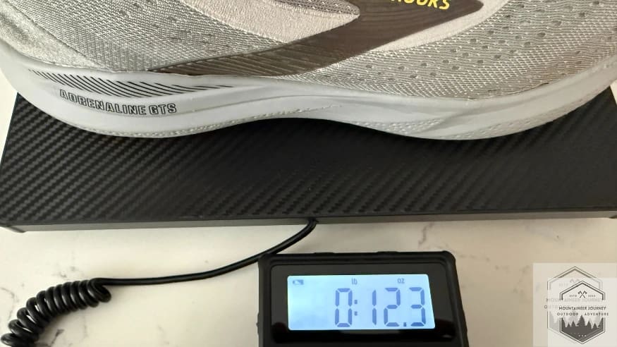 Brooks Adrenaline 24 GTS weighing 12 oz on our scale.