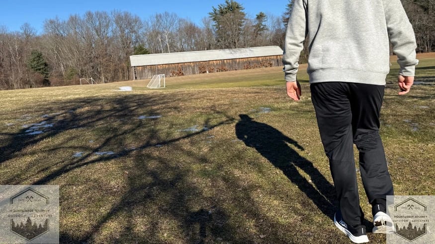 Testing ankle stability of Solimar 2 on slight uphill terrain