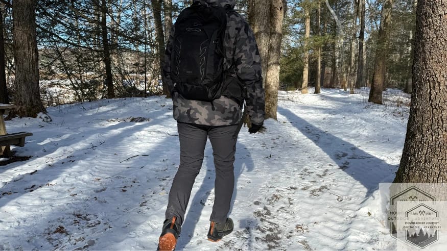 Testing ankle stability on trail