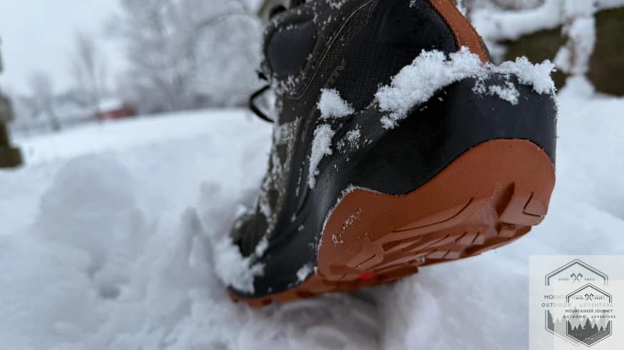 Heel view of the boot