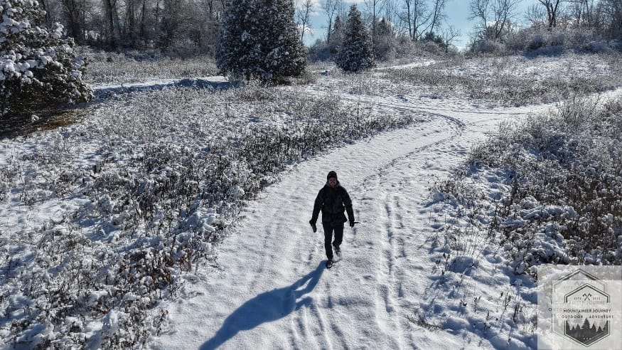 Testing out Vios In snow covered trail