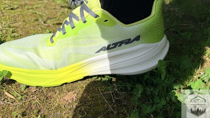 P35 midsole testing on mixed dirt/grass terrain.