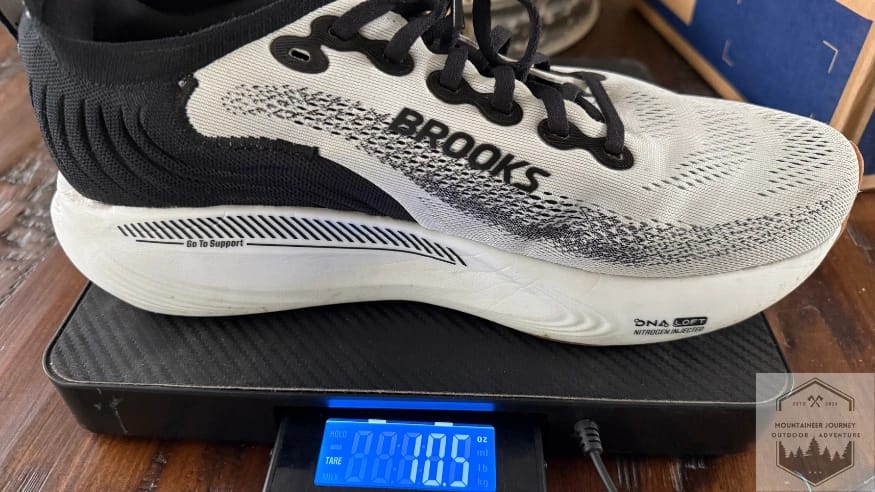 Adrenline GTS 25 at 10.5 oz per shoe on our scale