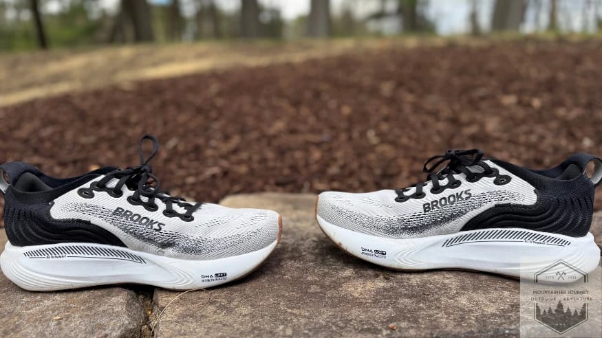 Both Adrenaline shoes facing each other on wall