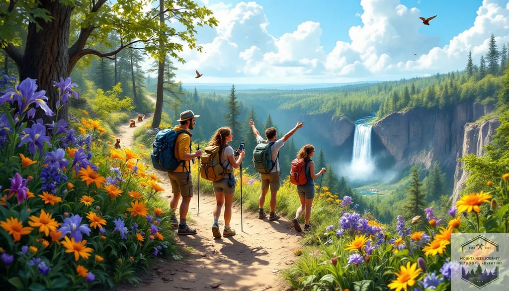 A group of trekkers enjoying a scenic hiking trail, showcasing the health benefits of trekking.