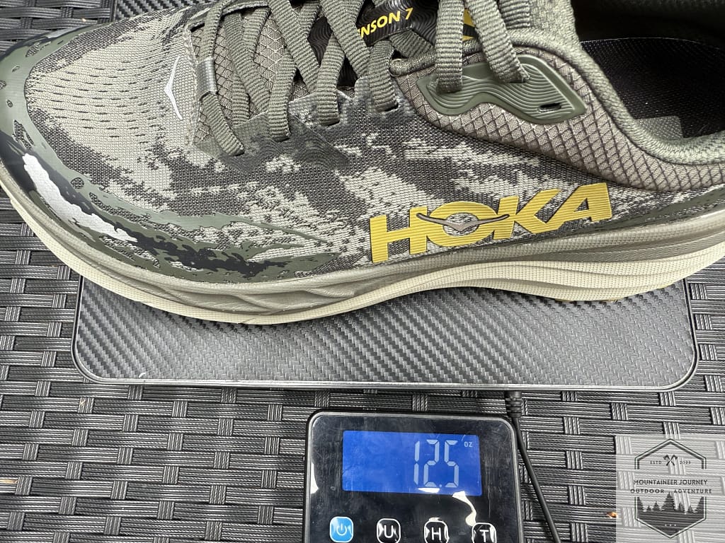 weighing the stinson 7 on our scale at 12.5 ounces per shoe