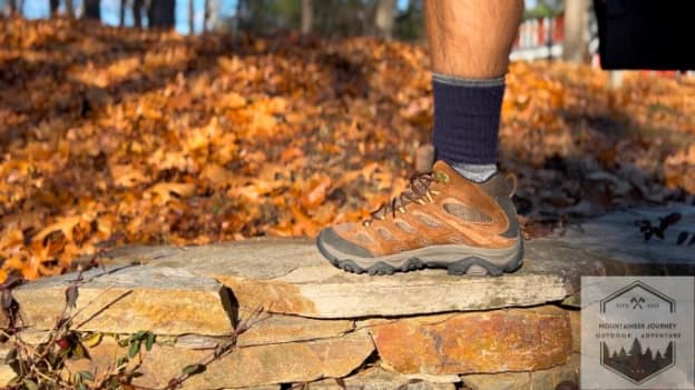 side view of the wigwam ultimax with hiking boots on