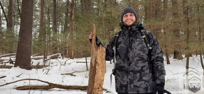Hiking in proper winter gear