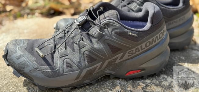 ide profile of the Salomon Speedcross 6 after 80 miles of trail testing, documenting the durability of the Ripstop upper and the integrity of the EnergyCell+ midsole.