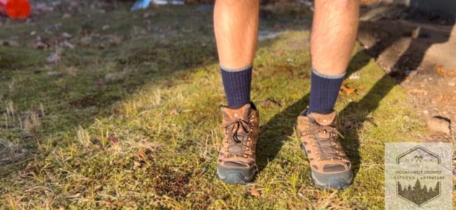 Front view of the wigwam ultimax while hiking