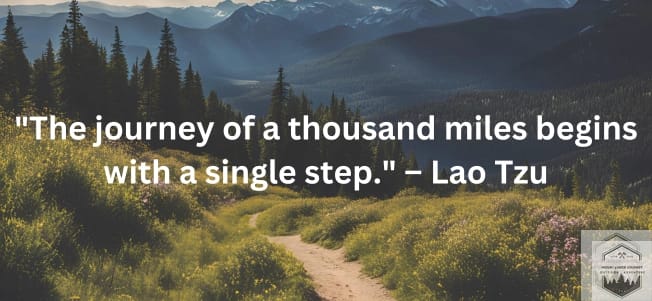hiking quote in distance