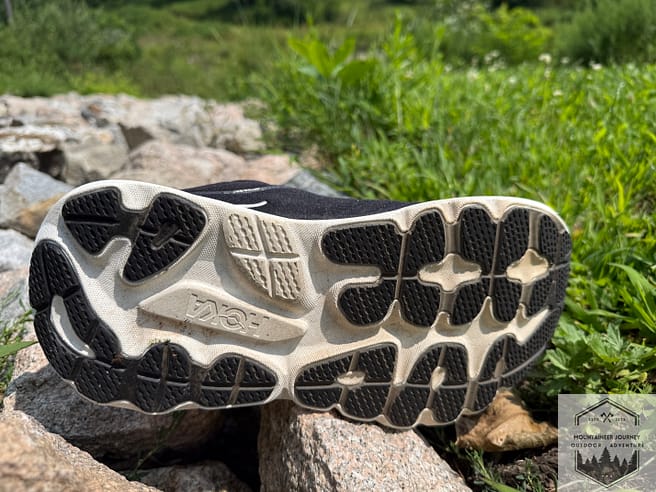 Gaviota 6 outsole after five months of testing, showing no early signs of wear