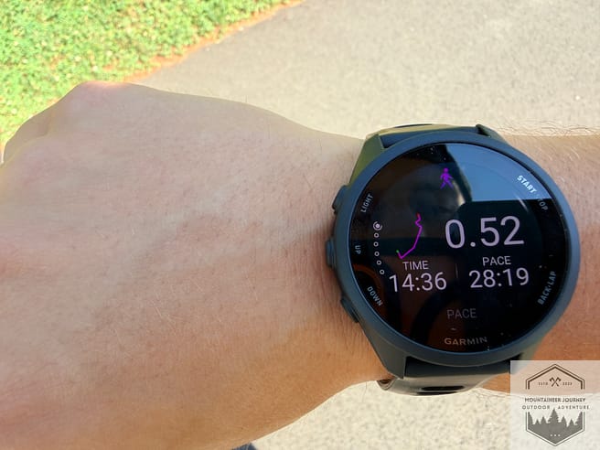 Total distance shown on Forerunner 170 during our objective testing