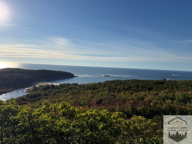 View from Beehive summit, overlooking ocean