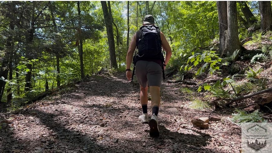 Hiking uphill in the Zegama Hike