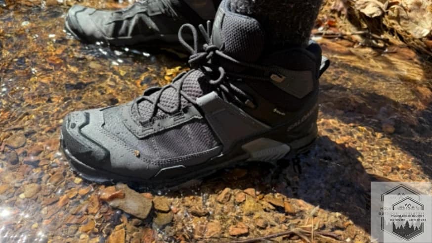 crossing over water with the salomon x ultra 5 gtx
