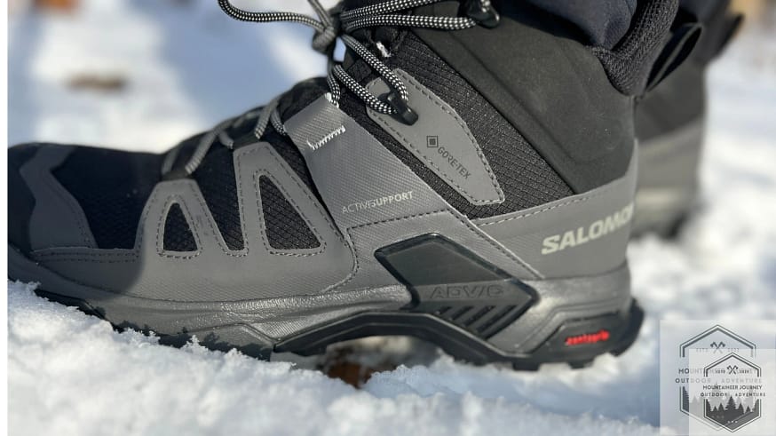 Salomon X Ultra 4 Mid in the snow