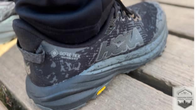 side view of the speedgoat 6 showing gore-tex waterproof liner