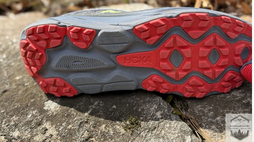 Durabrasion outsole of the hoka challenger